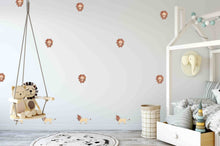 Load image into Gallery viewer, Os autocolantes decorativos leão fazem o efeito de papel de parede em apenas alguns minutos!
