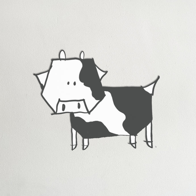 O pormenor do autocolante decorativo Vaca!